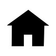 © タケピー - シンプルな家のシルエット塗りつぶしアイコンイラスト 住宅を表すマーク