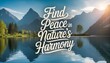 © Tito Rollis - Peaceful mountain lake reflection with inspirational quote on nature harmony at sunrise