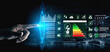 © InfiniteFlow - A hand interacting with a digital interface displaying energy management tools, illustrating the importance of data-driven solutions for sustainable technology and efficiency monitoring. Ledger