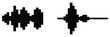 © Tanvir Khan - Modern pixel art black sound wave graphics depicting digital audio data and signal visualisation
