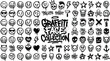 © MD Delowar - Graffiti Face And Urban Doodle Icon Collection With Street Art Symbols Vector Pack