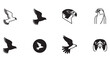 © HAKIM Creation - falcon and hawk bird icons and silhouettes Vector