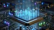 © Abu - Holographic city skyline projected from computer chip