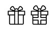 © MOSTPARVIN - Gift box present icon set for holiday celebration with celebration birthday surprise shopping container giveaway commerce promotion collection creative