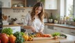 © Crazy Dark Queen - Woman Preparing Fresh Vegetables in Modern Kitchen