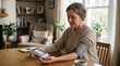 © Felippe Lopes - Elderly Woman Checks Her Blood Pressure At Home With Digital Monitor