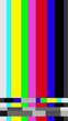 © designpro - No Signal TV Color Bars Test Pattern with Glitch Effect Retro Broadcast Screen vector Analog VHS Error Background with Distorted Color Stripes and Digital Noise Texture