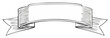 © Олександр Білоус - Vintage empty banner for text in simple sketched outline style