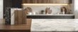 © NFTNexus - Sample materials for kitchen countertops on a wooden table