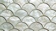 © FauziNh - Pearlescent fan-shaped tiles with metallic grout