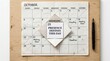 © Adi - October calendar page with note about presence defines this day