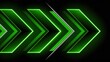© MDKhokon - Bright green arrow icons pointing forward on dark background