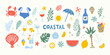 © PolyRani - Coastal Summer Icon Collection Flat Vector Illustration With Bright Colors