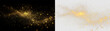© denzelll - Swirls of gold dust and particles flow on a transparent background, creating an abstract design for digital use and decoration