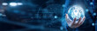 © FutureLogic Studio - Mapping specialist hold circle in hand to analyze the comprehensive GIS network database. They manage global geographic information system data layers, satellite imagery, and spatial maps.