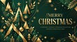© Shajhan - Merry Christmas Day 2026 abstract Background Elegant modern christmas greeting card with gold trees and festive decorations