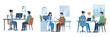 © Haris Lost - Professional medical consultation sets featuring doctors and nurses discussing treatment plans with patients in office environments for health