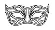 © Syarif - Elegant Ornate Masquerade Mask Illustration. Detailed Decorative Line Art for Carnival, Costume Party, or Mystery Themes