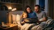 © Raifa - Family reading bedtime story together