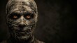 © Dido - Close up portrait of an ancient mummy with glowing amber eyes
