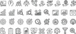 ©  Reza Artify Lab - Business analytics and financial performance line icons set with growth strategy marketing and investment symbols