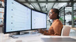 © Andrey Popov - Young Black Woman Uses AI Software To Search