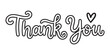 © SAHINUR - Thank you hand lettering typography with a heart icon