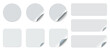 © sanchesnet1 - Blank adhesive stickers mock up with curved corner. Mockup empty sticky label.