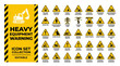 © Iconesia Studio - Construction safety signs and heavy equipment warning icons