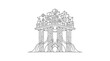 © Anat art - This visual represents responsible artificial intelligence governance with pillars holding technology elements and ethics concepts
