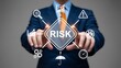 © Zee - Risk management assessment and business protection concept with virtual interface