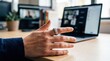 © Aliaksandra - workplace mindfulness tools, a finger spins a fidget ring, embodying focus and self-regulation at work