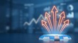 © SUMONAKTER - Digital data analysis showing growth in business and finance.