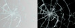 © OLEKSII - Realistic broken glass pattern with shattered radial cracks and impact fractures texture isolated on transparent background in blue and silver tones transparent png overlay crack effect glasses crash