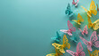 © Nayaka - Modern mental health awareness design featuring colorful butterflies rising into open space isolated