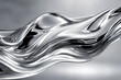 © Acrdesign - Flowing silver liquid metal abstract wave design