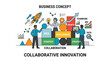 © DARK - Collaborative Innovation Business Concept: Strategy, Idea, Development, Growth, Teamwork