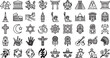 © Maunsura - Global Culture and Religion Icon Set Featuring World Landmarks, Spiritual Symbols, Traditions, and Ethnic Heritage Elements