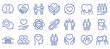 © Abdullah - Love, friendship, care and charity concept editable stroke outline icons set isolated on white background flat vector illustration. Pixel perfect. 64 x 64.