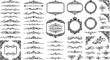 © A.S. studio. - Calligraphic dividers. Decorative retro page divider borders, wedding calligraphic frame and ornamental swirls floral frames. Elegant royal ornamentation vintage vector isolated icons set