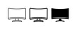 © AbKuddus - Curved Monitor Icons, Display Technology, Digital Screen Set, Technology Vector Graphics