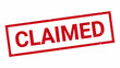 © Rifat - Red claimed red claimed stamp on white background