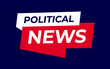 © Rifat - Political news banner with red and white text on blue background