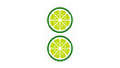 © icon_art - Colon punctuation mark made from green lime slice icons