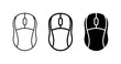 © Md - Computer Mouse Icons: Outline, Line Art, and Solid Black Vector Graphics for Digital Technology