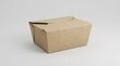 © Huzaifa - A small rectangular brown paper takeaway food box featuring a simple folded design with clean edges and smooth matte texture.
