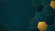 © aisha - Luxury Football Pattern with Gold Geometric Hexagons Background