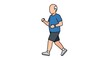 © AntariCode - Senior Man Jogging in Sports Clothes with Smartwatch for Exercise