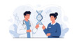© Ananda - Doctor Consults Patient About DNA Helix, Genetic Science, and Future Medicine