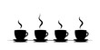 © HABIBUR_ARTS - Coffee Cups with Steam Rising From Them Each on a Saucer Featuring Hot, Beverage, Drink with Morning and Breakfast Elements
